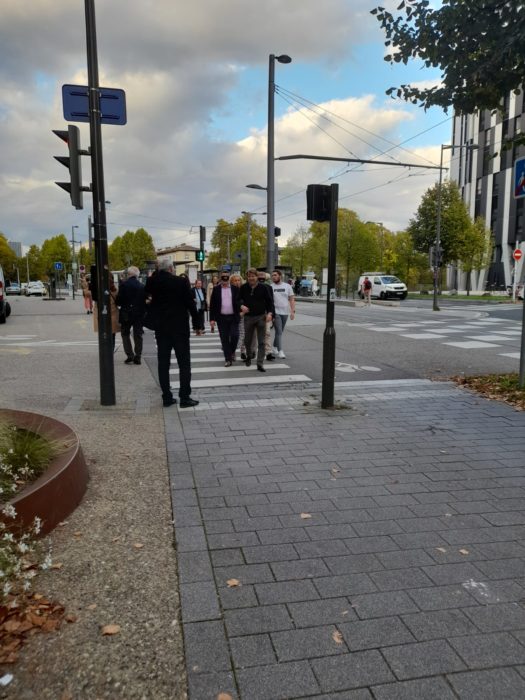 Les participants ont pu déambuler dans les rues de Strasbourg, entre l'INET et l'arrêt de tram Churchill