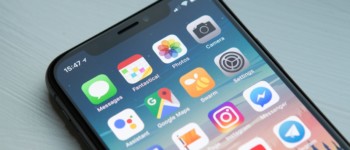 Photo d'un écran d'accueil sur Iphone avec différentes applications